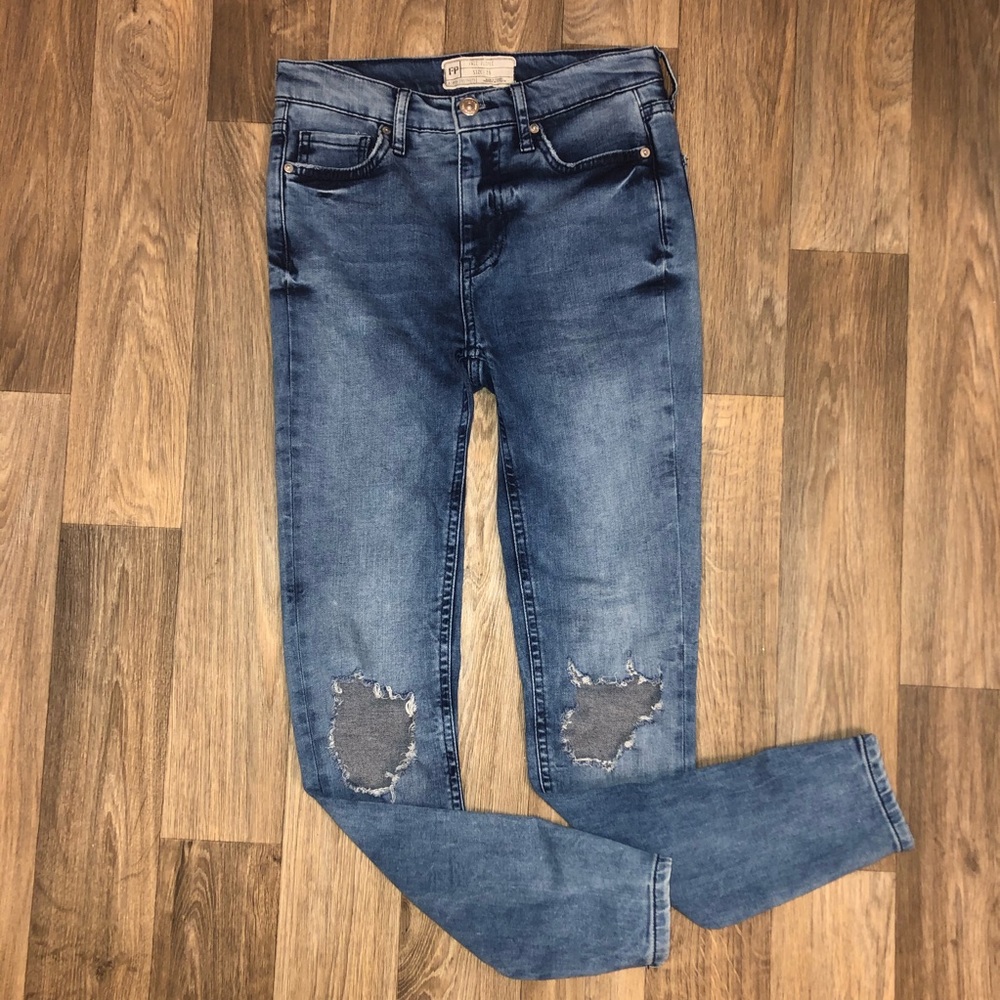 Free People Busted Knee Skinny Jeans